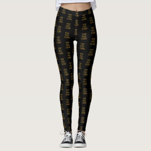 Pop Fizz Clink Modern Typography New Year's Leggings
