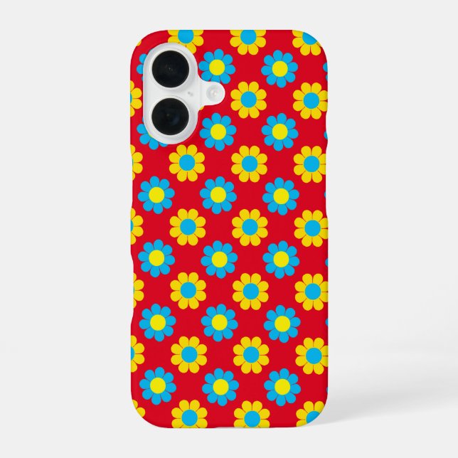 Pop Flower Power iPhone 16 Case (Back)
