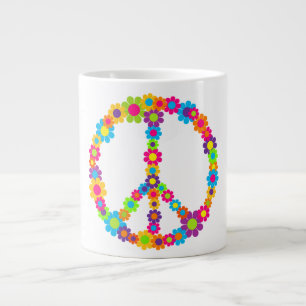 Pop Flower Power Peace Large Coffee Mug