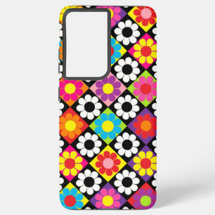 Pop Flower Power Squares Samsung Galaxy Case