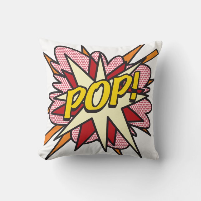 POP Fun Retro Comic Book Pop Art Cushion (Front)