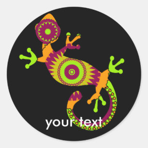 pop gecko classic round sticker
