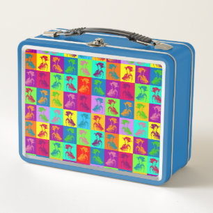 Pop Geisha Squares Metal Lunch Box