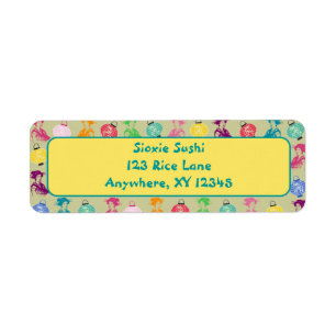 Pop Geishas & Lanterns Return Address Label