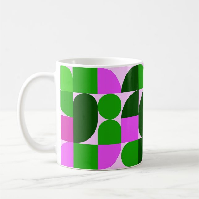 Pop Geometry Retro Mug – Colorful Mid-Century (Left)