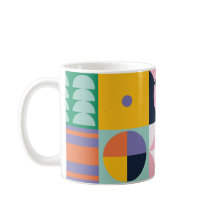 Pop Geometry Retro Mug – Colorful Mid-Century