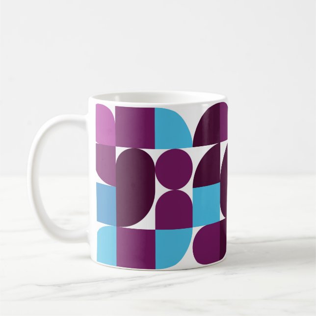 Pop Geometry Retro Mug – Colorful Mid-Century (Left)