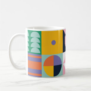 Pop Geometry Retro Mug – Colourful Mid-Century