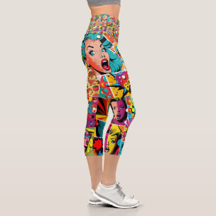 Pop Girl Art Comic 2 - Cool Capris leggings