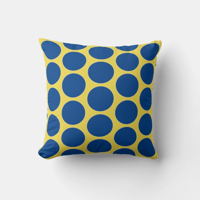 Pop Goes The Blue Dots Cushion (Front)