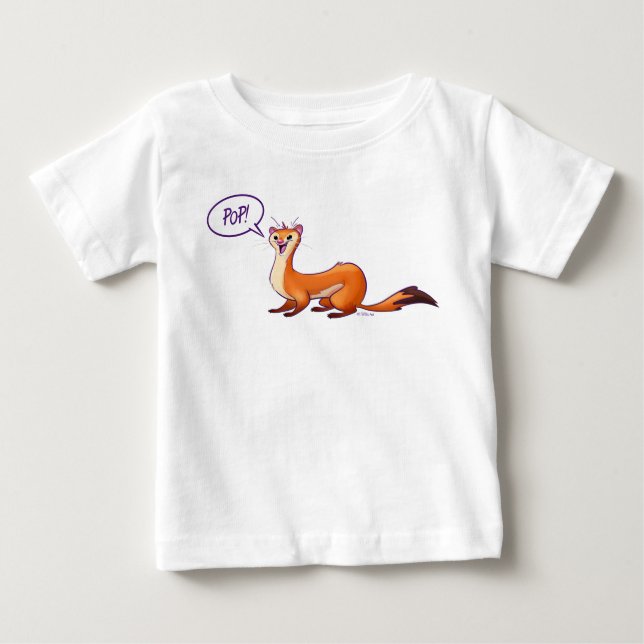 POP GOES THE WEASEL by Jeff Willis Art Baby T-Shirt (Front)