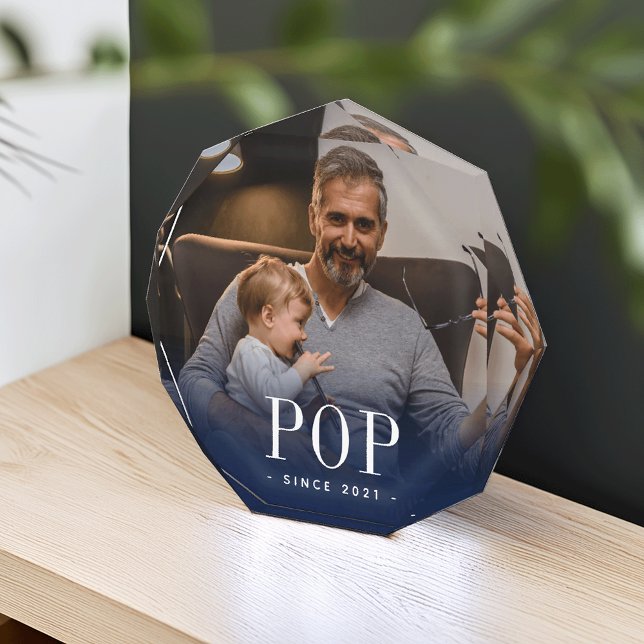 Pop Grandpa Year Established Photo Block (Creator Uploaded)
