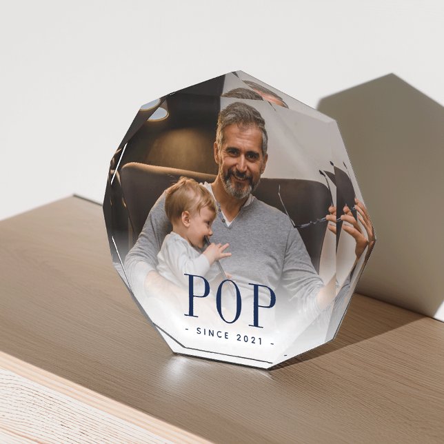 Pop Grandpa Year Established Photo Block (Creator Uploaded)