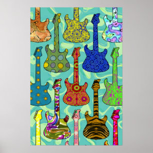 POP GUITARS POSTER