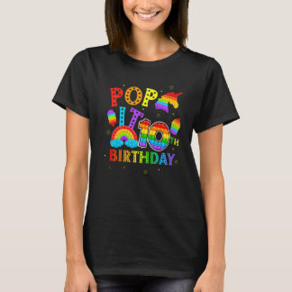 Pop It 10th Birthday 10 Year Popping Party For Gir T-Shirt