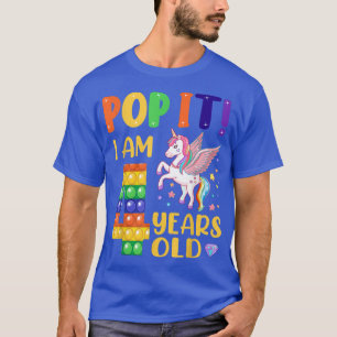Pop It 4th Birthday Toddler Girls Boys 4 Years Old T-Shirt
