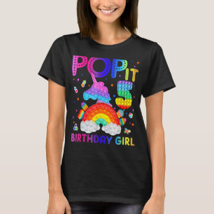 Pop It 5 Birthday Girl For 5yr Old Girls Fidgets T T-Shirt