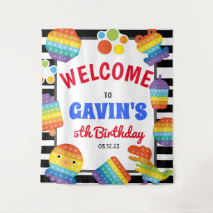 Pop It Birthday Invitation, Pop Fidget Welcome Sig Tapestry