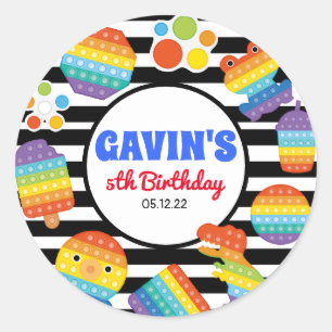 Pop It Birthday Sticker, Fidget Birthday Sticker