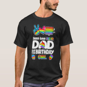 Pop It Dad Of The Birthday Kid Girl Toy Family Mat T-Shirt
