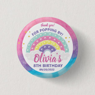 Pop It Fidget Birthday Party  3 Cm Round Badge