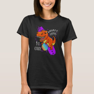 Pop It Fidget Toy Dinosaur Rex Back To School 1st T-Shirt