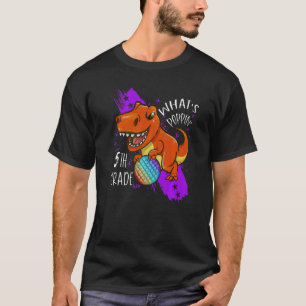 Pop It Fidget Toy Dinosaur Rex Back To School 5th T-Shirt