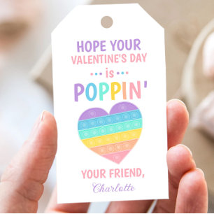 Pop it friend valentine class exchange gift tags