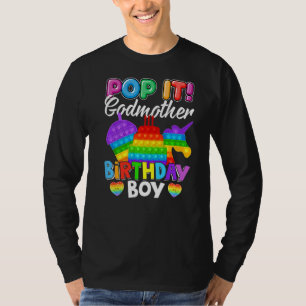Pop It Godmother Birthday Boy Fidget Kid Matching T-Shirt