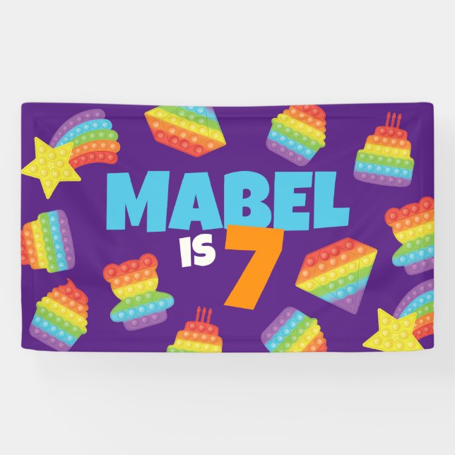 Pop It! | Invitation Birthday Backdrop Banner (Horizontal)