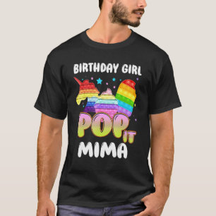 Pop It Mima Of The Birthday Girl Unicorn Ice Cream T-Shirt