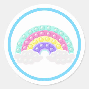 Pop it party cake classic round sticker