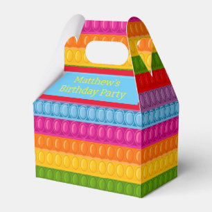 Pop it Rainbow Colourful Birthday Party Favour Box