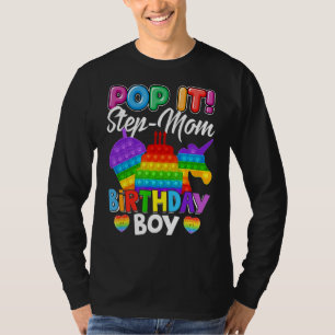 Pop It Step Mum Birthday Boy Fidget Kid Matching F T-Shirt