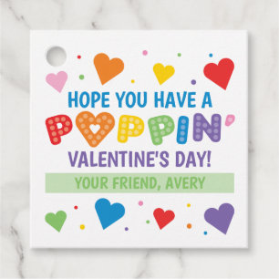 Pop It Valentine's Day Tag Card for Kids