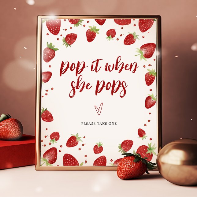 Pop It When She Pops Baby Shower Table Sign (Creator Uploaded)