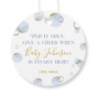 Pop it When She Pops Favour Tag, Champagne Tag