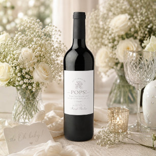 Pop It When She Pops Personalised Baby Shower Wine Label