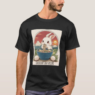 Pop Japanese Art Mt. Fuji Sunset Noodles Rabbit Ki T-Shirt