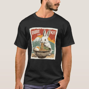 Pop Japanese Art Mt. Fuji Sunset Noodles Rabbit Ki T-Shirt