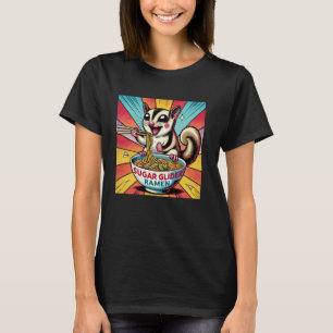 Pop Japanese Art Noodles Wildlife Sugar Glider Ram T-Shirt
