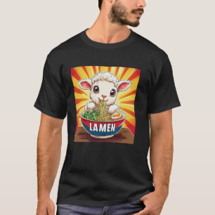 Pop Japanese Art Sunset Noodles Cute Lamb Sheep Ra T-Shirt