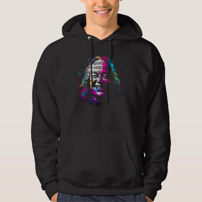 Pop Johann Sebastian Bach Music Hoodie (Front)