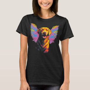 Pop Labrador Retriever Dog Angel Wings Heaven T-Shirt