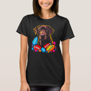 Pop Labrador Retriever Dog Football T-Shirt