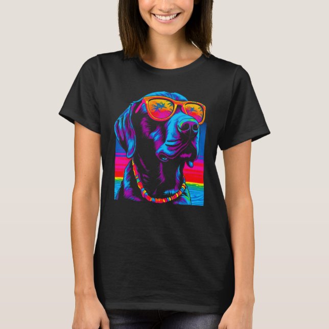 Pop Labrador Retriever Dog Summer T-Shirt (Front)