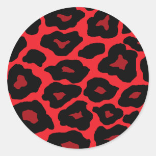 Pop Leopard Classic Round Sticker