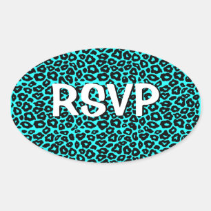 Pop Leopard Oval Sticker