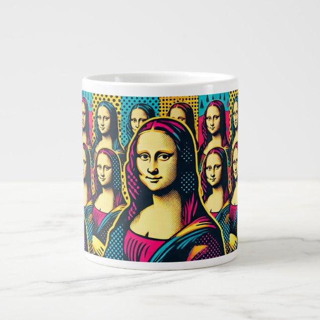 Pop Lisa Large Coffee Mug (Front)