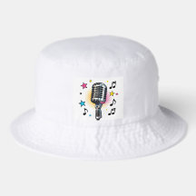 Pop microphone with colourful stars and music note